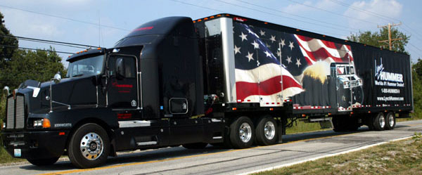 Lynch Hummer Kenworth Tractor with 53 foot trailer.