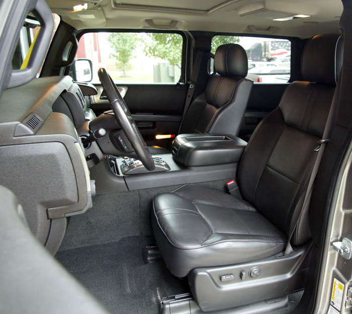 2008 Hummer H2 SUV Ebony Leather Interior