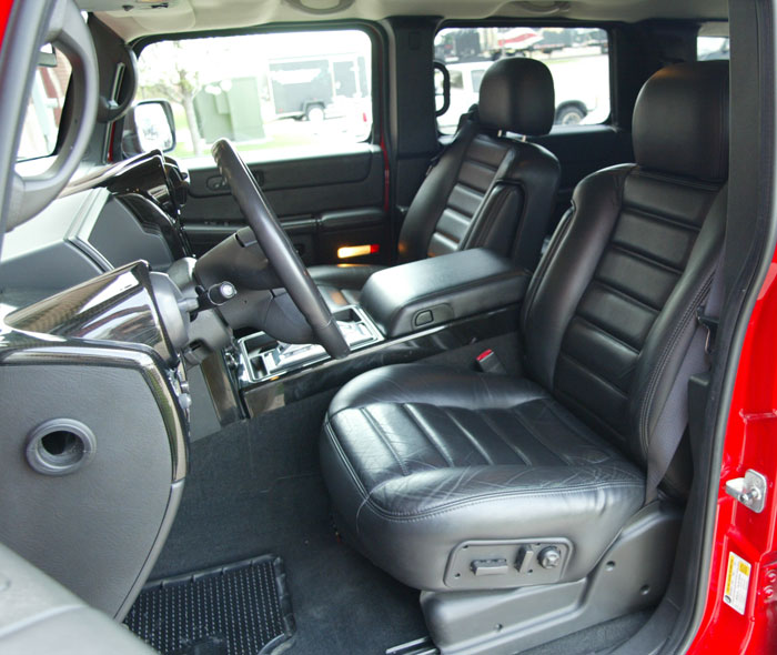 2008 Hummer H3 Ebony Leather Interior